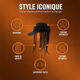 Casquette de baseball avec perruque