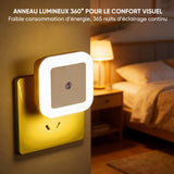 Veilleuse carrée à commande lumineuse