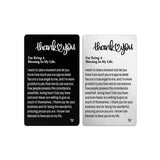 " I LOVE YOU " Carte métal gravée pour portefeuille