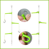 Hameçons de pêche en tandem anti-enchevêtrement avec organisateur