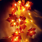 Luminaires à feuilles d'érable en forme de citrouille