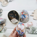Œufs en fer colorés Lapin Pâques