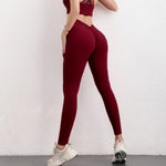 Leggins de gymnastique à dos en V
