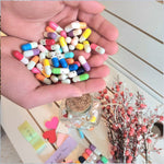 Lettres Capsule Message dans la bouteille (couleurs mélangées)