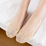 Chaussettes de doublure en dentelle pour femmes