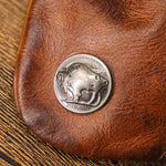 Sac de rangement rétro en cuir de vache