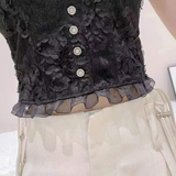 Camisole en Dentelle avec Gilet Interne