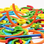 Jeu d'anneaux d'entraînement logique pour enfants Montessori