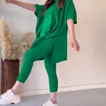Ensemble deux pièces en tricot extensible pour femmes