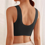 Bralette sans fil à bretelles élastiques et sans couture