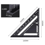 Outils à bois en alliage d'aluminium, règle triangulaire