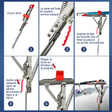 Porte-canne à pêche automatique à ressort