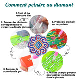 🌸Dessous de verre en forme de diamant (Mandala)