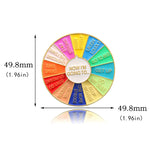 Broche en forme de roue tournante