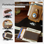 Porte-cartes en cuir Localisateur