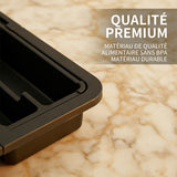 Plateau de rangement extensible et réglable pour ustensiles de cuisine