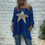 Tops en crochet à col rond et creux étoiles