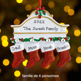 Pendentif chaussettes de Noël Noms de famille personnalisés (sans lettres) - Bricoler soi-même