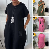 Robe simple à manches courtes avec impression de lettres