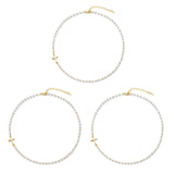 Collier croisé avec perles