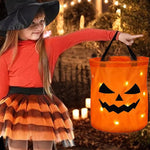 Bolsa de caramelos con calabaza luminosa personalizada
