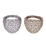 Bandeau large à perles Fleurs de prunier