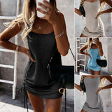 Robe en laine sans manches à lacets