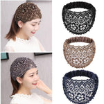 Bandeau large à perles Fleurs de prunier