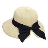 Chapeau de paille parasol avec nœud