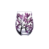 Verres à vin Arbre des Quatre Saisons - Art Peint à la Main