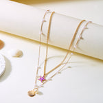 Collier croisé avec perles