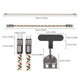 2-en-1 Cable de Datos de Carga Rápida y Cordón para Teléfono