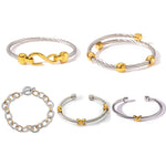 Bracelet torsadé à nœud bicolore