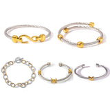 Bracelet torsadé à nœud bicolore