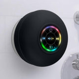 Mini Haut-parleur Bluetooth de douche à ventouse étanche avec lumière Led