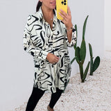 Chemise oversize à imprimé abstrait