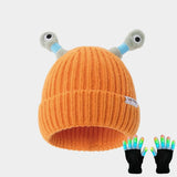 Chapeau en laine Petit monstre phosphorescent