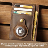 Porte-cartes en cuir Localisateur