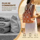 Sac de plage et serviette 2-en-1