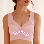 Bralette sans fil à bretelles élastiques et sans couture