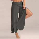 Pantalon de yoga sexy à jambes larges