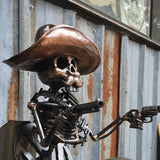 Ornement de capot de tireur d'élite de crâne de cow-boy