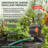 Arroseur oscillant réglable à large couverture