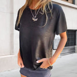 T-shirt à manches courtes avec feuille d'or