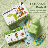 Kit de cartes éducatives sur les dinosaures avec lecteur de points