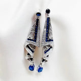 Boucles d'oreilles vintage en satin
