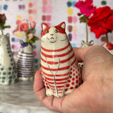 Vase pour chat à pois