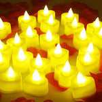 24 bougies chauffe-plat LED en forme de cœur