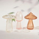 Vase à bourgeons champignon en verre fait main