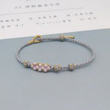 Bracelet tressé réglable Peach Blossom